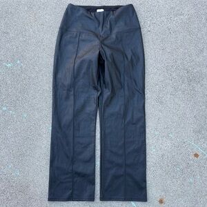 Joie Croc Embossed Faux Leather Elastic Waist pull on pants size small preloved